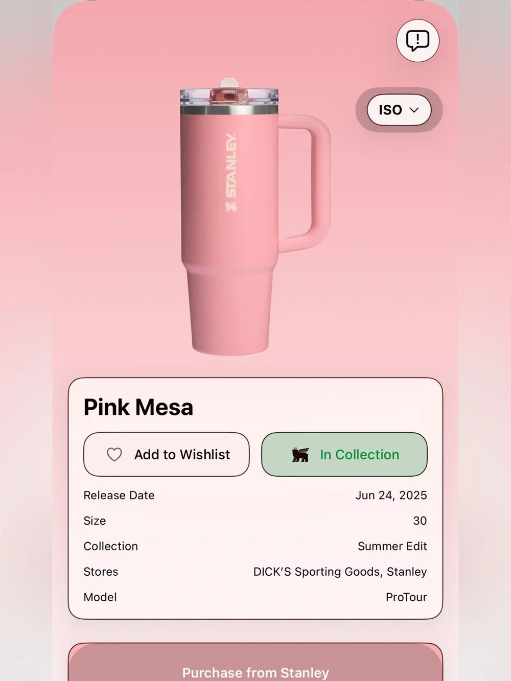 Stanley Pro tour Pink Mesa, 30 ounce